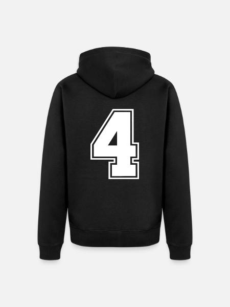 4 - Unisex Premium Organic Zip Hoodie - black