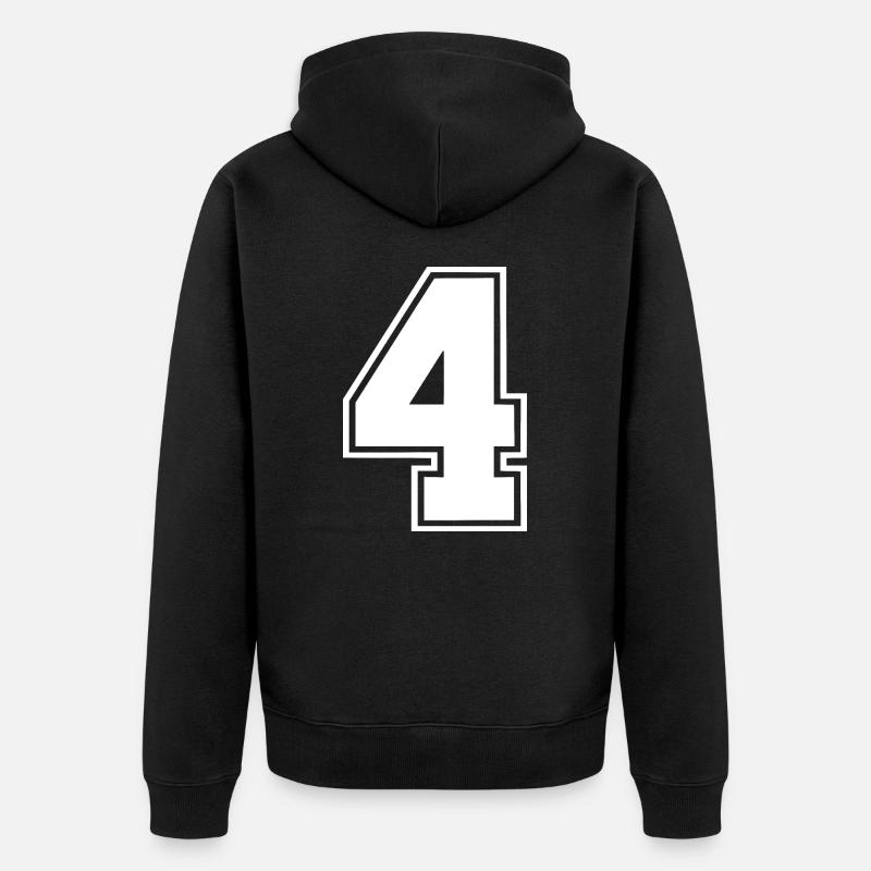 4 - Unisex Premium Bio Zip Hoodie - Schwarz