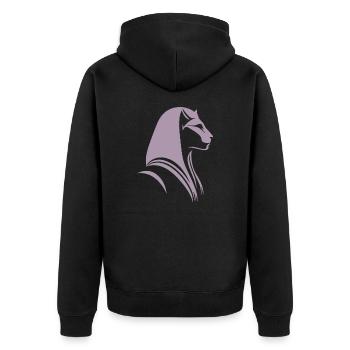 Chat Egypte Pharaon Silhouette - Veste à capuche bio Premium Unisexe - noir - Dos - Nico (187cm)