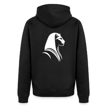 Chat Egypte Pharaon Silhouette - Veste à capuche bio Premium Unisexe - noir - Dos - Nico (187cm)