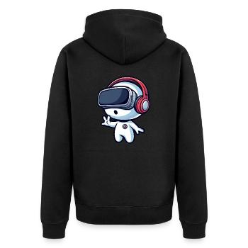 Alien Alien VR Joueur de réalité virtuelle - Veste à capuche bio Premium Unisexe - noir - Dos - Nico (187cm)