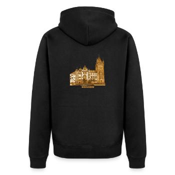 Château de Weinheim Hôtel de ville Bergstraße Baden-Württemberg - Veste à capuche bio Premium Unisexe - noir - Dos - Nico (187cm)