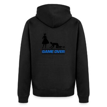 Couple marié Game Over - Veste à capuche bio Premium Unisexe - noir - Dos - Nico (187cm)
