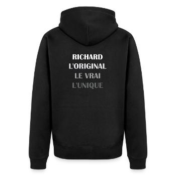 richard - Veste à capuche bio Premium Unisexe - noir - Dos - Nico (187cm)