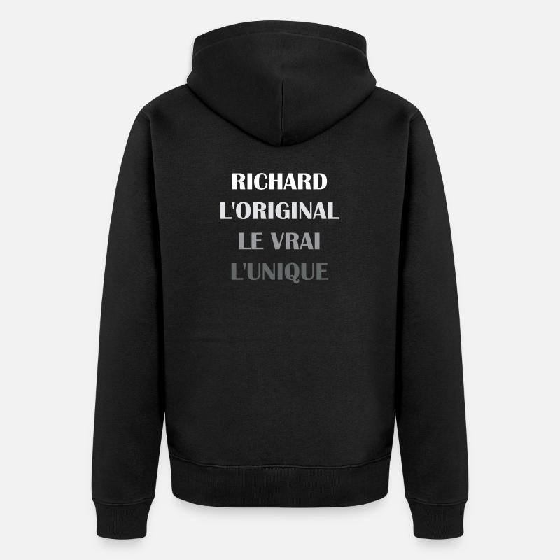 richard - Veste à capuche bio Premium Unisexe - noir