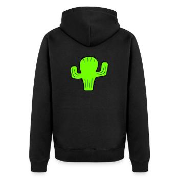 Cactus Plante Épineux Épineux Déserts Cactus - Veste à capuche bio Premium Unisexe - noir - Dos - Nico (187cm)