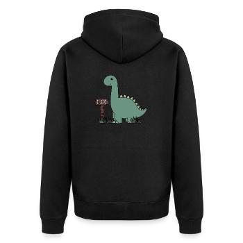 Dino Lui - Veste à capuche bio Premium Unisexe - noir - Dos - Nico (187cm)