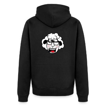 mouton nerd hornglasses fermoir lunettes geek smart - Veste à capuche bio Premium Unisexe - noir - Dos - Nico (187cm)
