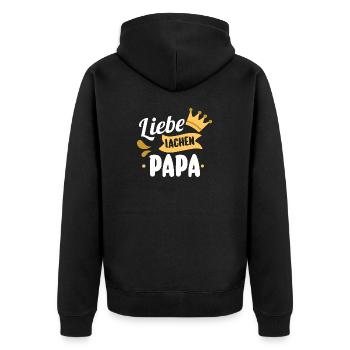 Dad Father's Day Dad - Unisex Premium Organic Zip Hoodie - black - Back - Nico (187cm)
