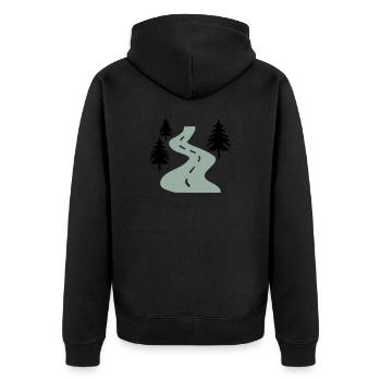Arbres de route loin - Veste à capuche bio Premium Unisexe - noir - Dos - Nico (187cm)