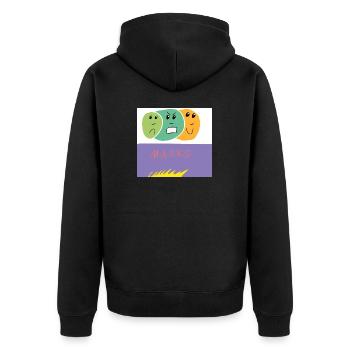 Art Autiste - Masques - Veste à capuche bio Premium Unisexe - noir - Dos - Nico (187cm)