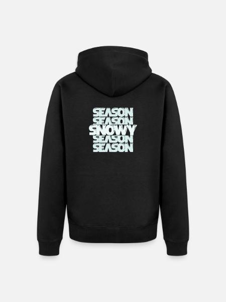 Winterzeit Schnee - Unisex Premium Bio Zip Hoodie - Schwarz