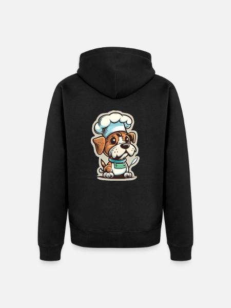 Gourmet Pup - Unisex Premium Organic Zip Hoodie - black
