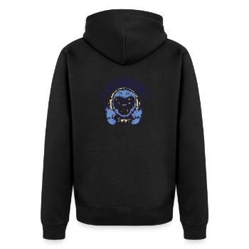Lustiges Gaming Motiv - Perfektes Geschenk - Unisex Premium Bio Zip Hoodie - Schwarz - Hinten - Nico (187cm)