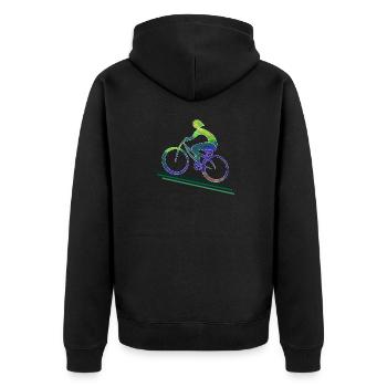 Cycliste - Veste à capuche bio Premium Unisexe - noir - Dos - Nico (187cm)