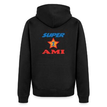 SUPER AMI - Veste à capuche bio Premium Unisexe - noir - Dos - Nico (187cm)