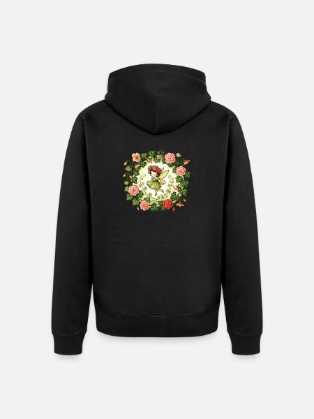 Blume Garten Fee - Unisex Premium Bio Zip Hoodie - Schwarz