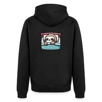Paresseux endormi - Paisible Charmant - Veste à capuche bio Premium Unisexe - noir - Dos - Nico (187cm)