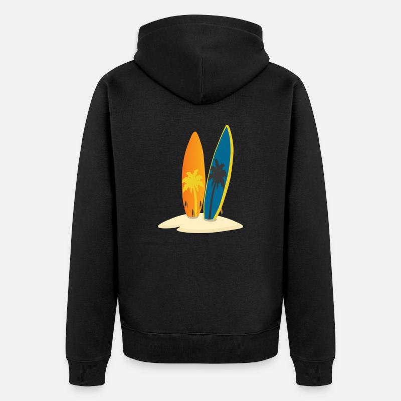 Surf! - Veste à capuche bio Premium Unisexe - noir