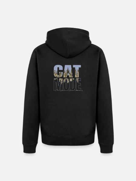 Black Funny Sayings Quote Cat Persian Geek - Unisex Premium Organic Zip Hoodie - black