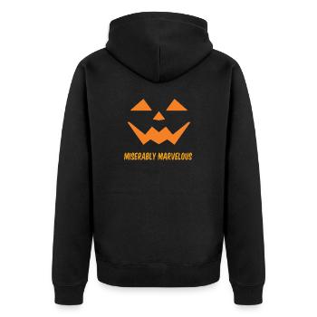 Citrouille d’Halloween Jack O Lantern Citrouilles effrayantes - Veste à capuche bio Premium Unisexe - noir - Dos - Nico (187cm)