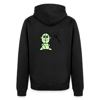 Voodoo Doll - Unisex Premium Organic Zip Hoodie - black - Back - Nico (187cm)