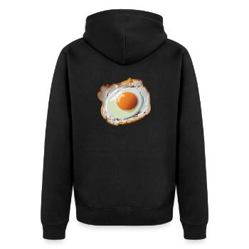 Oeuf au plat - Veste à capuche bio Premium Unisexe - noir - Dos - Nico (187cm)