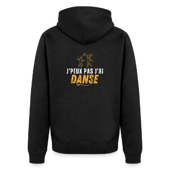 J'peux pas j'ai danse - Veste à capuche bio Premium Unisexe - noir - Dos - Nico (187cm)