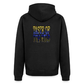 Nature Discovery Funny Quote Food Enthusiasts Fun - Unisex Premium Organic Zip Hoodie - black - Back - Nico (187cm)
