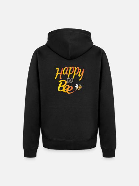 To be happy - Unisex Premium Organic Zip Hoodie - black