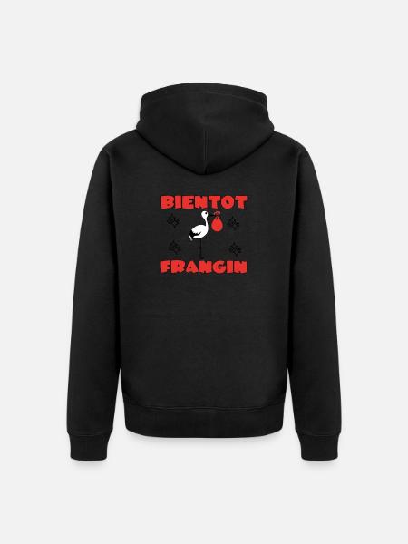 BIENTOT FRANGIN - Veste à capuche bio Premium Unisexe - noir