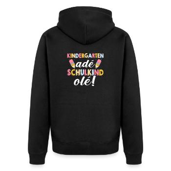 1 Enfant de l’école primaire Rentrée Maternelle Kita E - Veste à capuche bio Premium Unisexe - noir - Dos - Nico (187cm)