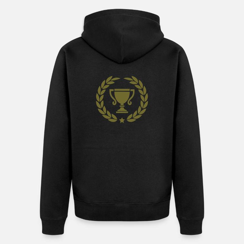 Couronne de laurier coupe - Veste à capuche bio Premium Unisexe - noir