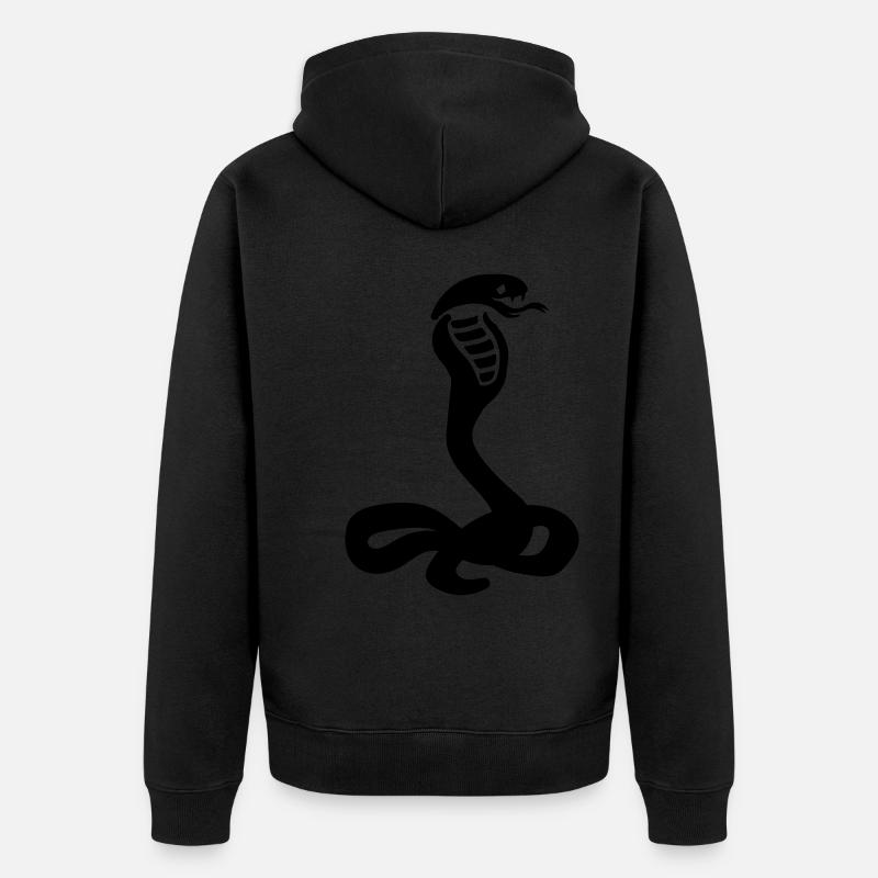 Cobra serpent - Veste à capuche bio Premium Unisexe - noir