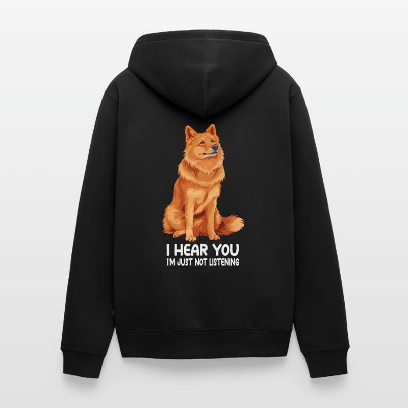 Finnish Spitz Unisex Premium Organic Zip Hoodie