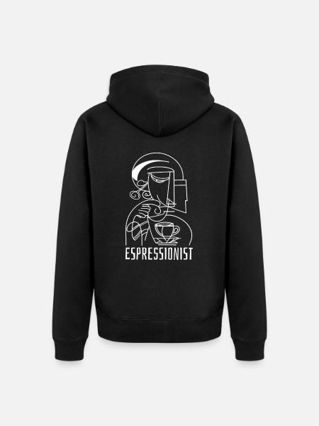 Espressionist - Espresso - Coffee Drink - Unisex Premium Organic Zip Hoodie - black