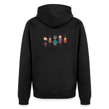 Klara Nussknacker Figur Prinz Ballett Weihnachts - Unisex Premium Bio Zip Hoodie - Schwarz - Hinten - Nico (187cm)