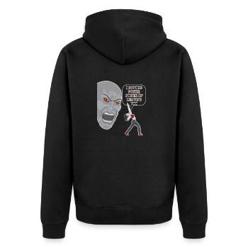 Divorce, separation, end, abandonment, power woman - Unisex Premium Organic Zip Hoodie - black - Back - Nico (187cm)