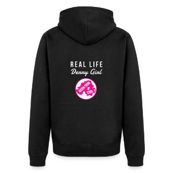 Nordirland - Unisex Premium Bio Zip Hoodie - Schwarz - Hinten - Nico (187cm)