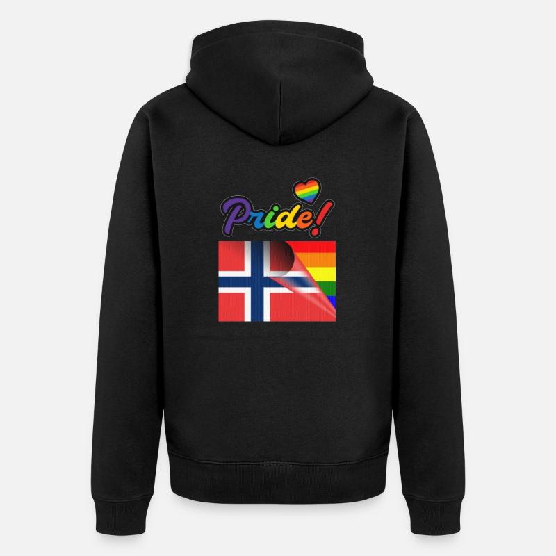 Fierté d’Oslo - Veste à capuche bio Premium Unisexe - noir