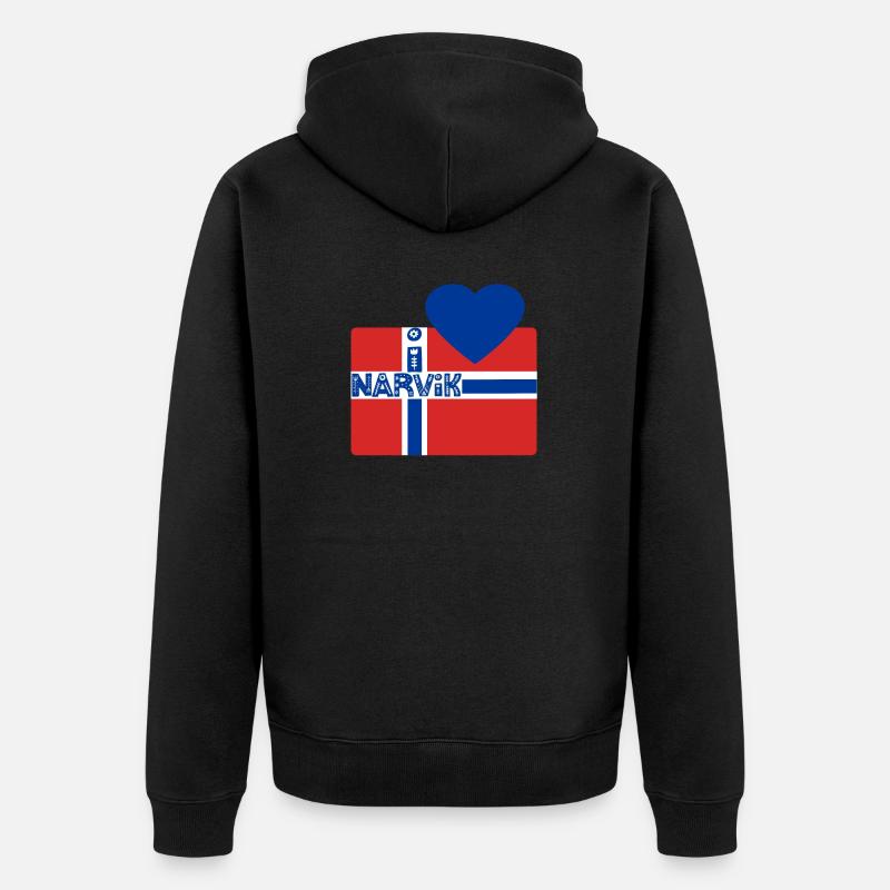 Narvik - Veste à capuche bio Premium Unisexe - noir