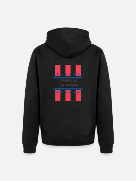 Vacaville California - Unisex Premium Organic Zip Hoodie - black