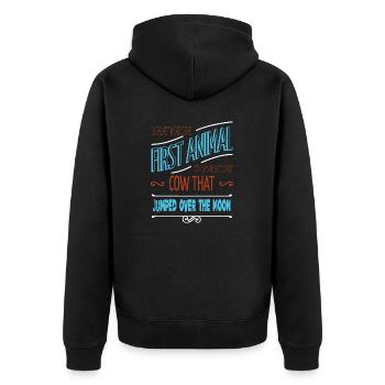 gift idea humor jokes statement funny funny quote - Unisex Premium Organic Zip Hoodie - black - Back - Nico (187cm)