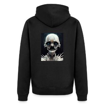 Metal Skull Monster - Unisex Premium Organic Zip Hoodie - black - Back - Nico (187cm)