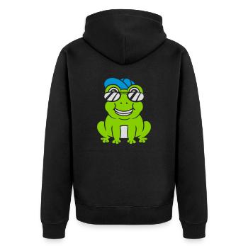 Lunettes de soleil Cap Frog Boy - Veste à capuche bio Premium Unisexe - noir - Dos - Nico (187cm)