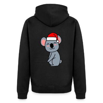 Koala Comic Noël Noël - Veste à capuche bio Premium Unisexe - noir - Dos - Nico (187cm)