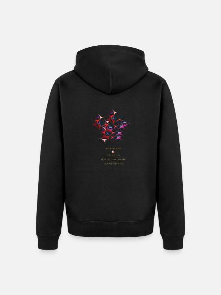 genius - Unisex Premium Organic Zip Hoodie - black
