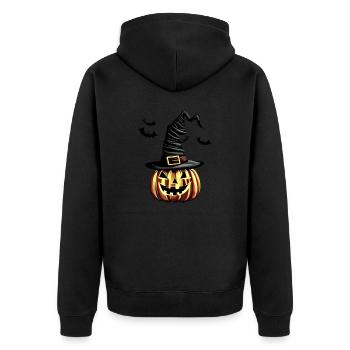Halloween Costume Citrouille Costume Cadeau Citrouille - Veste à capuche bio Premium Unisexe - noir - Dos - Nico (187cm)