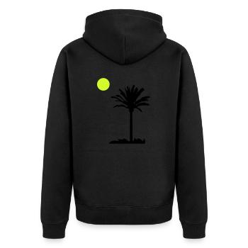 palmier - Veste à capuche bio Premium Unisexe - noir - Dos - Nico (187cm)