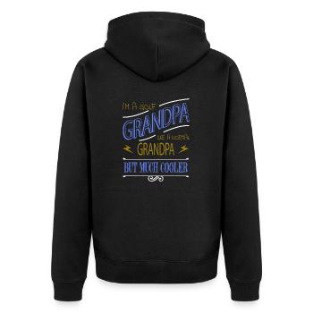 GolfMom GolfDad Golf Clubs Golf Girls Golf CoachGift - Unisex Premium Organic Zip Hoodie - black - Back - Nico (187cm)